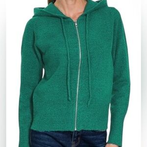 Zenana Hunter Green Zip-Up Hoodie